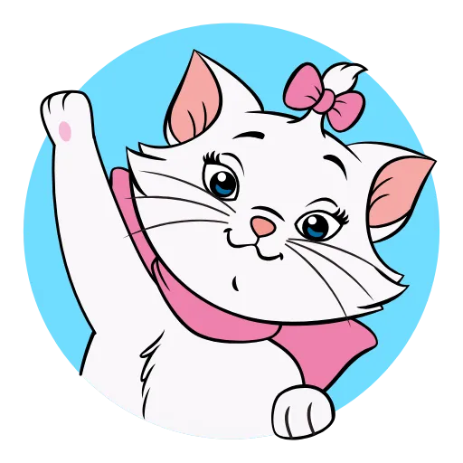 Стикер 22 Кошечка Мари