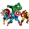 Стикер 58 Набор эмоджи по вселенной «Marvel Марвел»