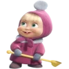 Стикер 4 😟 Маша и Медведь