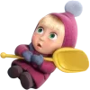 Стикер 2 😟 Маша и Медведь