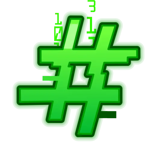 Стикер 55 Matrix Font