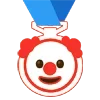 Стикер 6 🏅 Набор эмоджи со смайликами в виде медалей