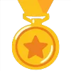 Стикер 15 🏅 Набор эмоджи со смайликами в виде медалей