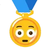 Стикер 7 🏅 Набор эмоджи со смайликами в виде медалей