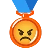 Стикер 4 🏅 Набор эмоджи со смайликами в виде медалей