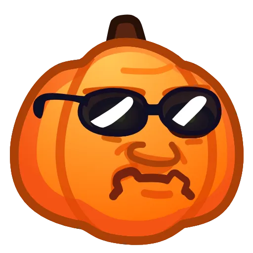 Стикер 17 Meme Pumpkins