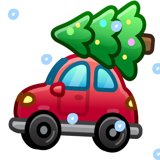 🚗 Стикер «Merry Christmas Emoji» для Telegram