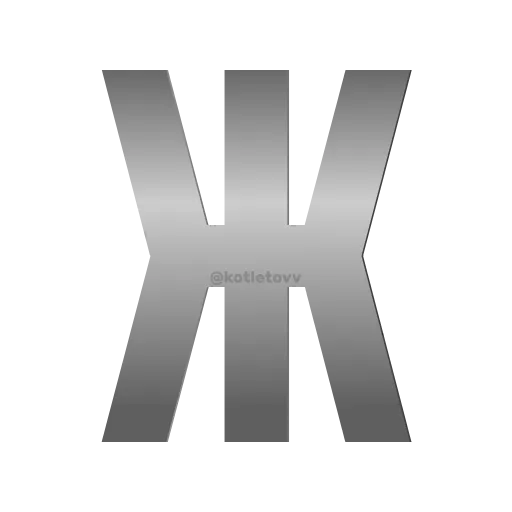 Стикер 36 Metal Font