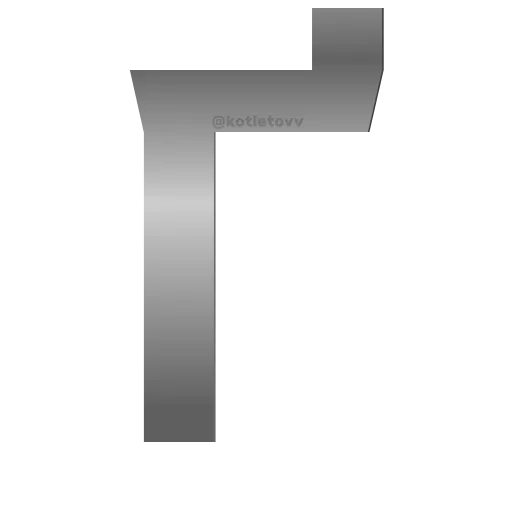 Стикер 31 Metal Font