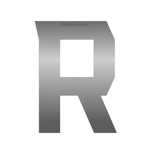 Стикер 18 Metal Font