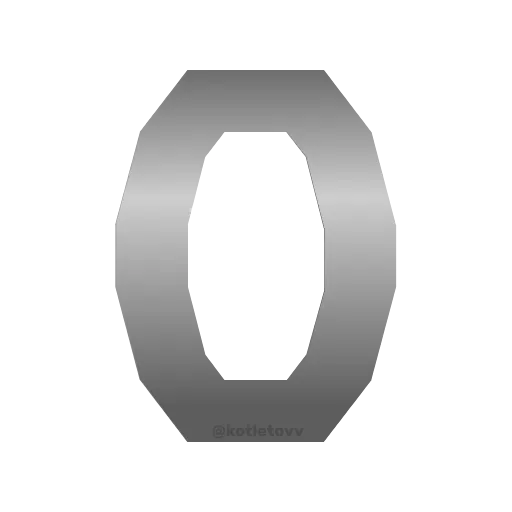 Стикер 46 Metal Font