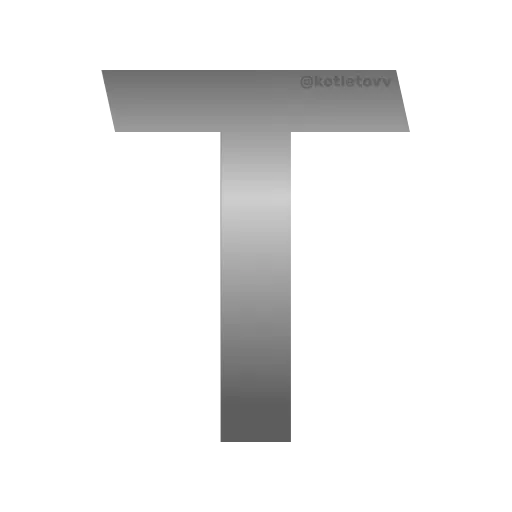 Стикер 50 Metal Font