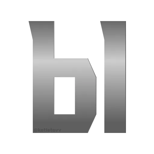 Стикер 60 Metal Font