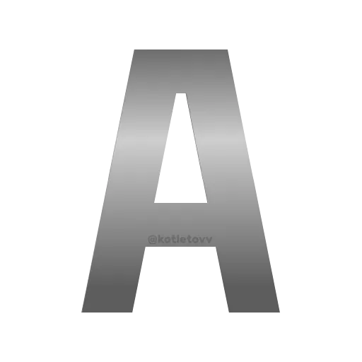 Стикер 27 Metal Font