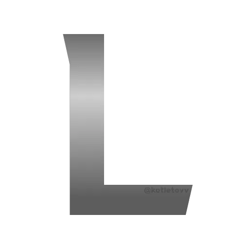 Стикер 12 Metal Font