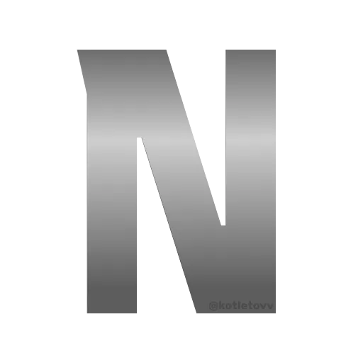 Стикер 14 Metal Font