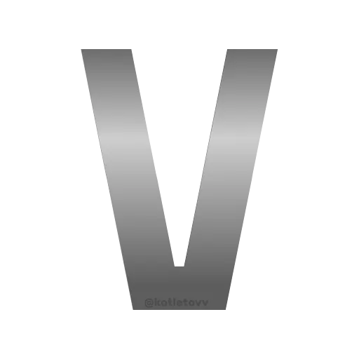 Стикер 22 Metal Font