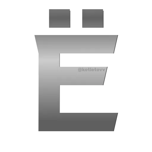 Стикер 34 Metal Font