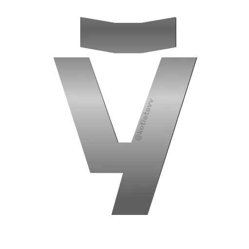 Стикер 52 Metal Font