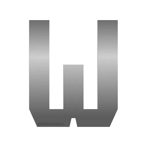 Стикер 23 Metal Font