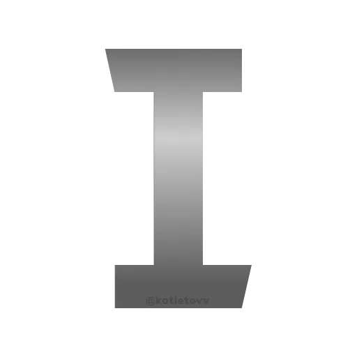 Стикер 39 Metal Font