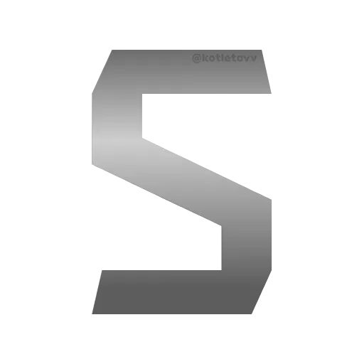 Стикер 19 Metal Font