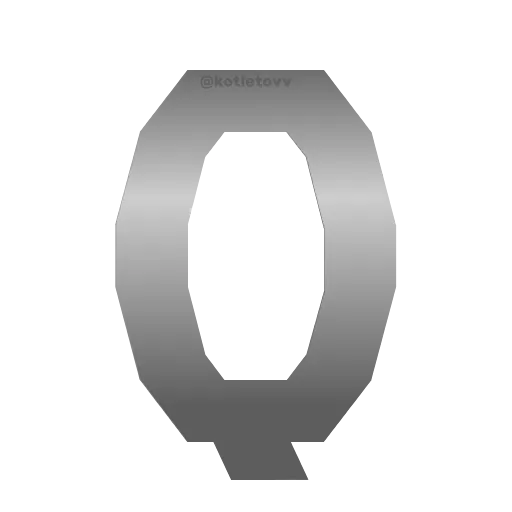 Стикер 17 Metal Font