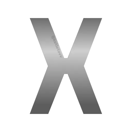 Стикер 54 Metal Font