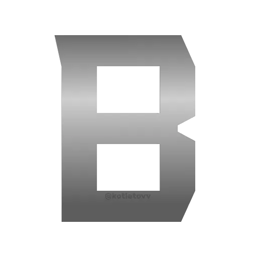 Стикер 29 Metal Font