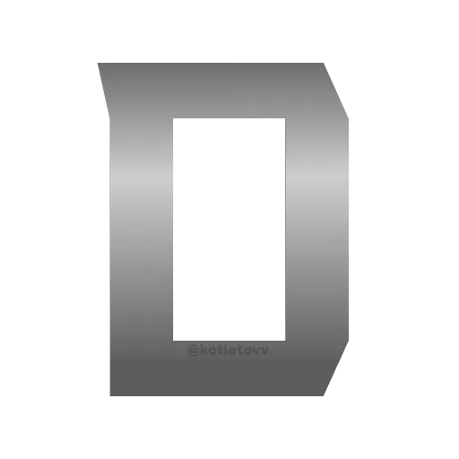 Стикер 4 Metal Font