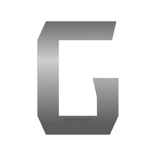 Стикер 7 Metal Font