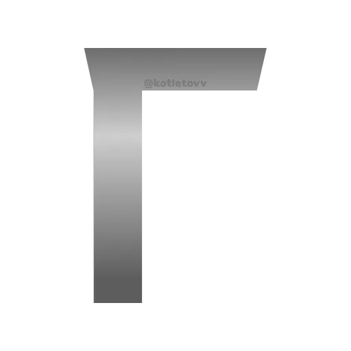Стикер 30 Metal Font