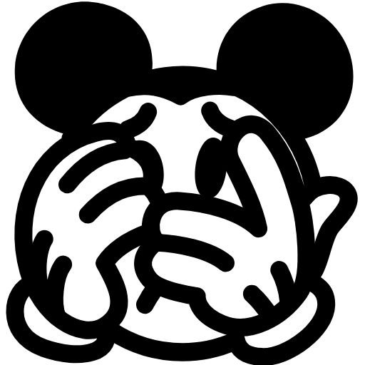Стикер 21 Mickey Mouse Emoji