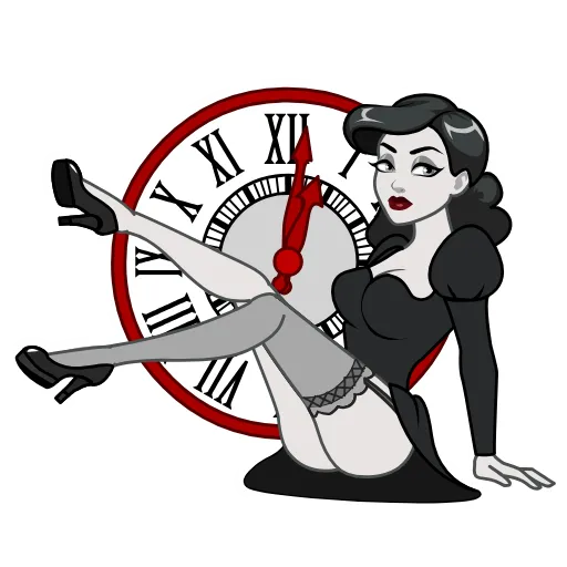 Стикер 10 Lady Noir