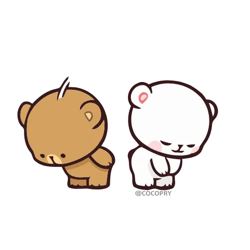 🙇‍♀️ Стикер «Milk & Mocha» для Telegram