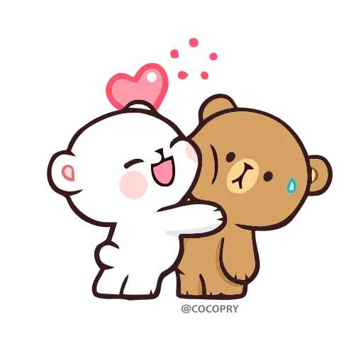 🥰 Стикер «Milk & Mocha» для Telegram