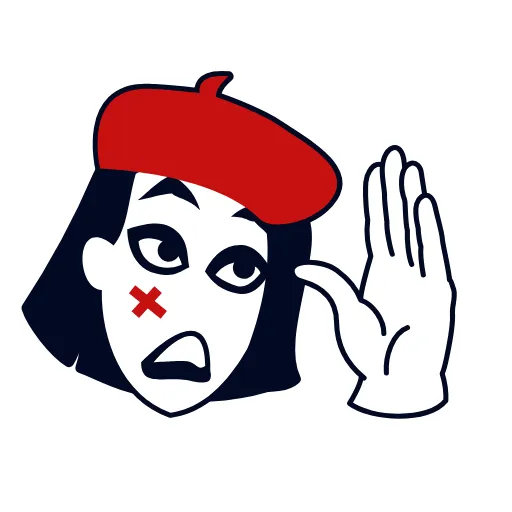 Стикер 17 Mime Girl