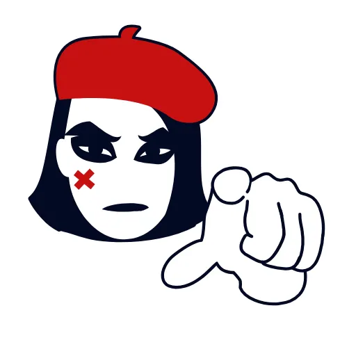 Стикер 18 Mime Girl