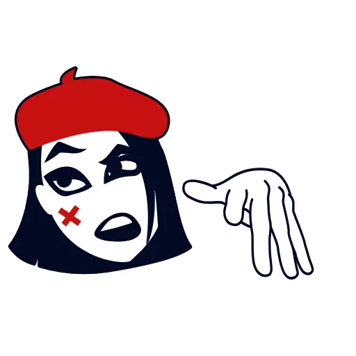 Стикер 7 Mime Girl