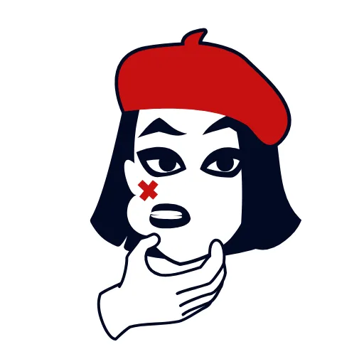 Стикер 9 Mime Girl