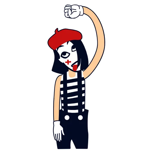 Стикер 13 Mime Girl