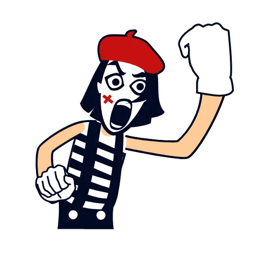 Стикер 16 Mime Girl