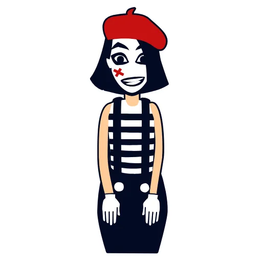 Стикер 12 Mime Girl