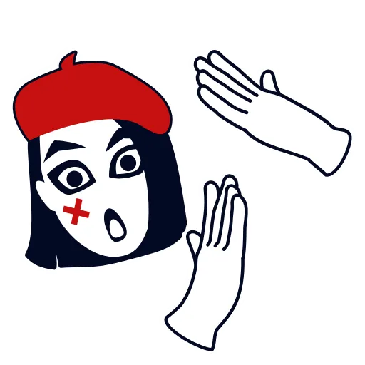 Стикер 20 Mime Girl