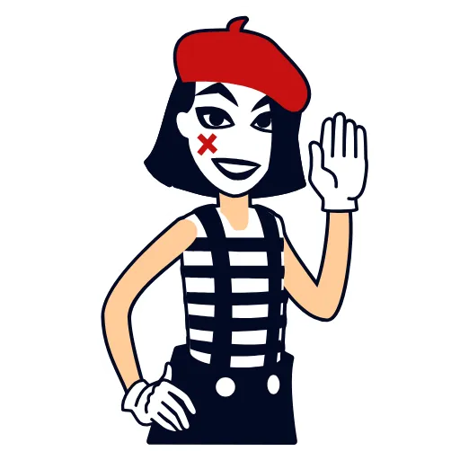 Стикер 6 Mime Girl