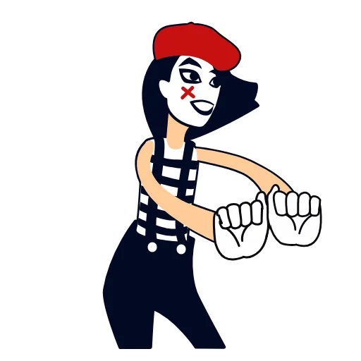 Стикер 4 Mime Girl
