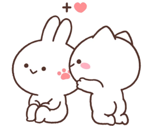 🥰 Стикер «Mimi and Neko» для Telegram