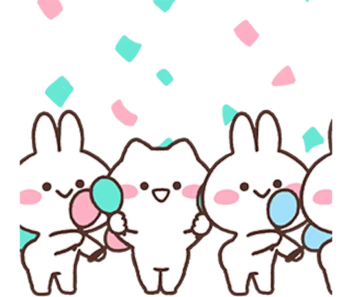 🥳 Стикер «Mimi and Neko» для Telegram