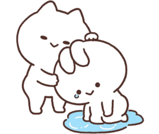 😭 Стикер «Mimi and Neko» для Telegram