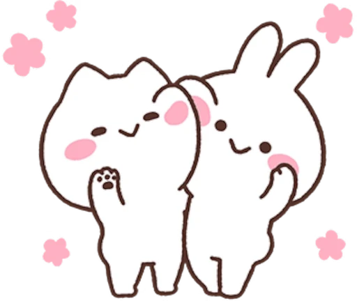 🤗 Стикер «Mimi and Neko» для Telegram